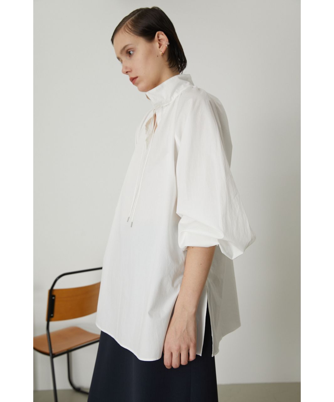 High neck raglan blouse   リムアークRIM.ARK   d fashion