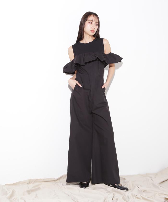 セール 50%OFF】オフショルダーバルーンコンビネゾン(505192739