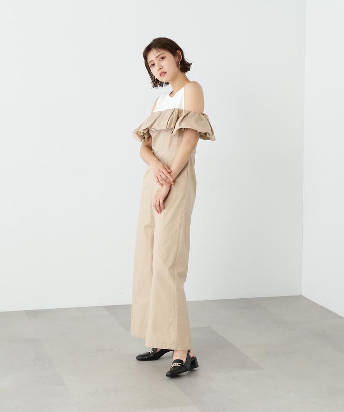 セール 50%OFF】オフショルダーバルーンコンビネゾン(505192739