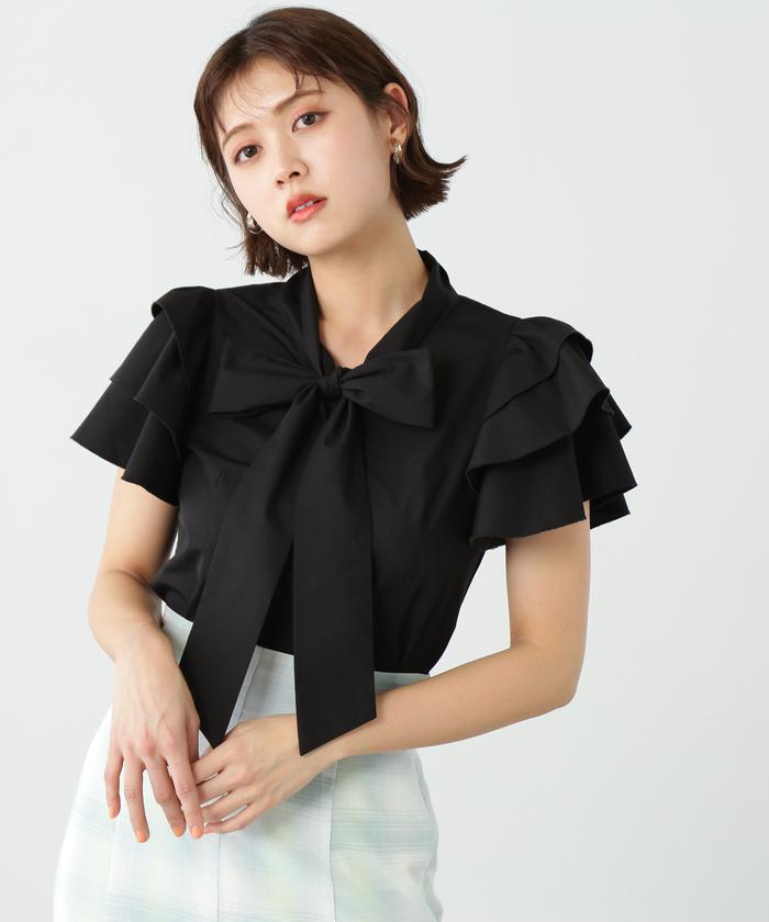 JILL by JILLSTUART - 2023SSJILLbyJILLSTUART ティアードスリーブリボンブラウス セール 30%OFF】ティアードスリーブリボンブラウス(505195179