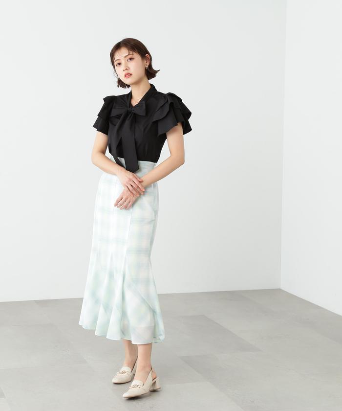 楽天市場】【SALE／37%OFF】ティアードスリーブリボンブラウス