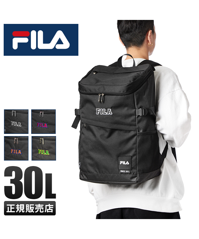 新品未開封　FILAフィラ　通学バック　黒　30L フィラ FILA FILA フィラ リュック 30L スクエア ボックス型 大