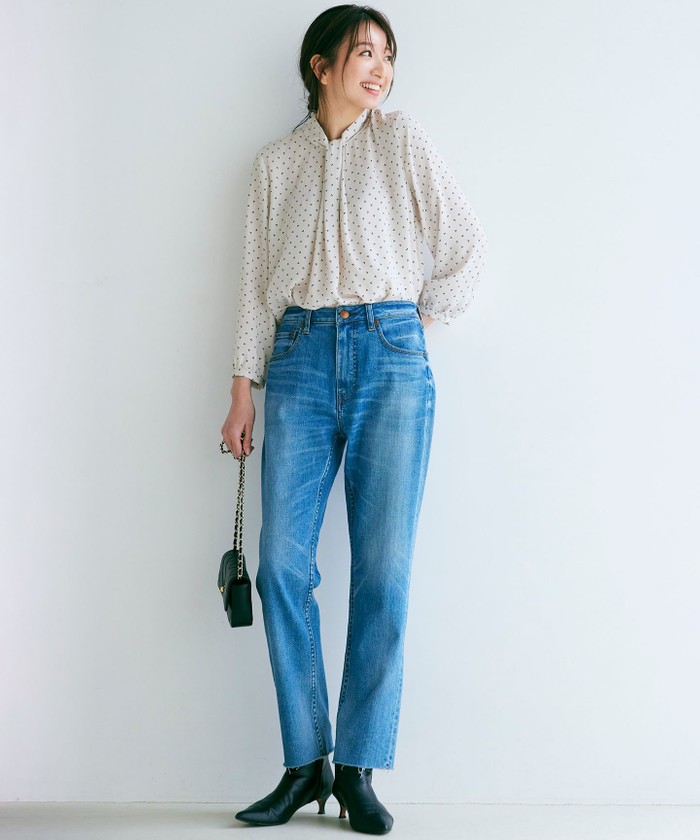 セール 20%OFF】【洗える】トライアングルプリント ネックデザイン