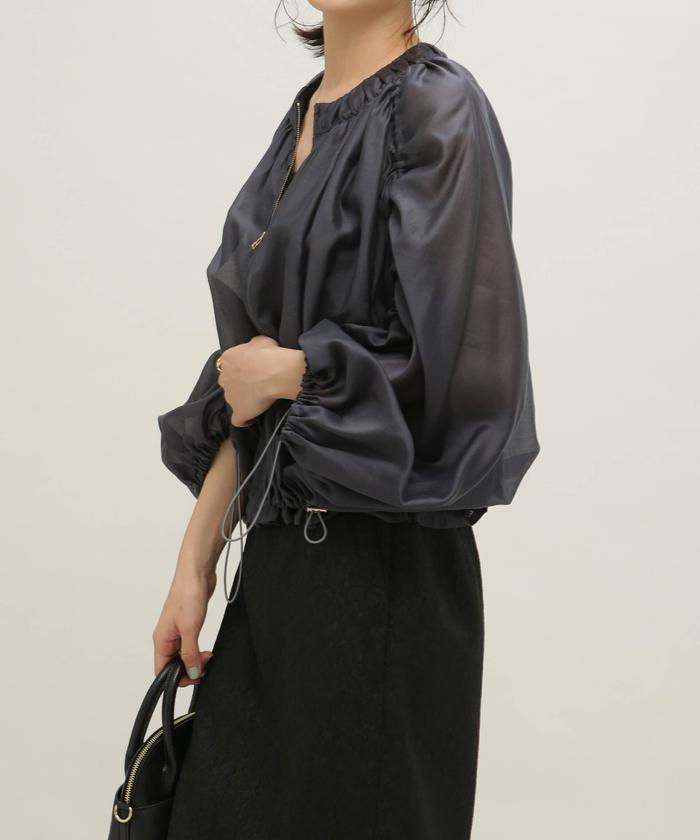 セール 60%OFF】LB.03/ドロストスリーブシアーギャザーブルゾン