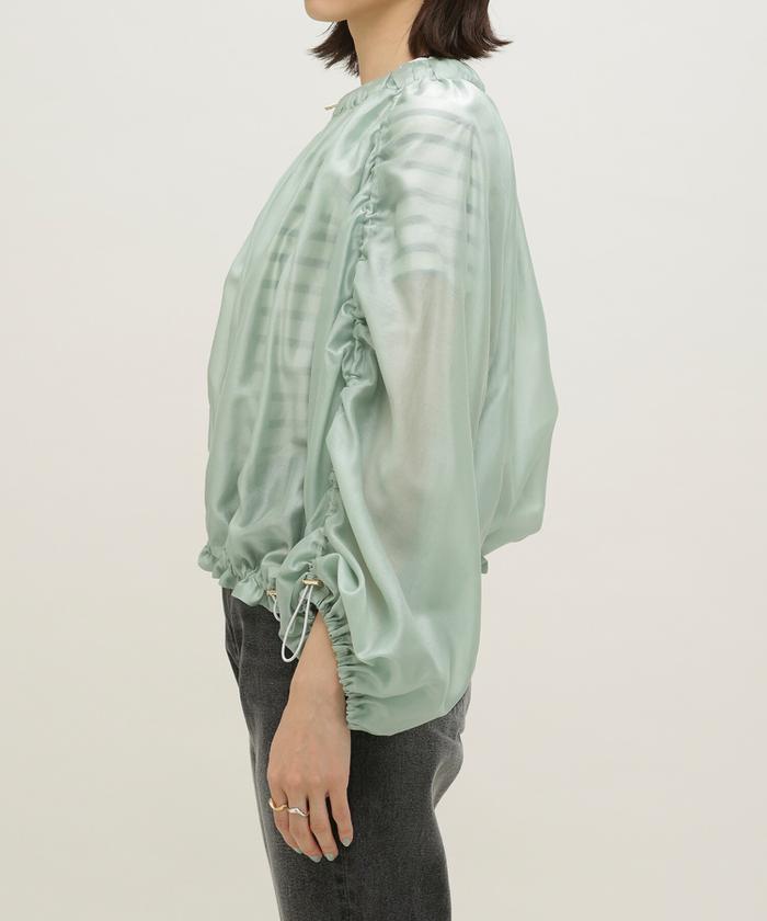 美品 ナノユニバース LB.03 ドロストスリーブシアーギャザーブルゾン セール 60%OFF】LB.03/ドロストスリーブシアーギャザーブルゾン