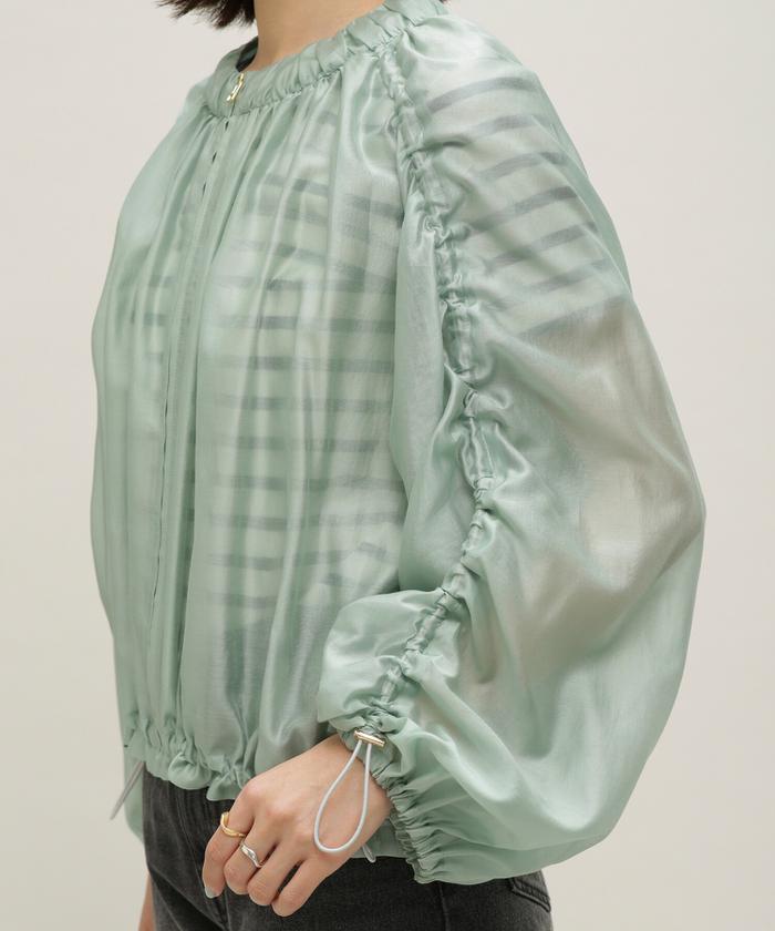 セール 60%OFF】LB.03/ドロストスリーブシアーギャザーブルゾン