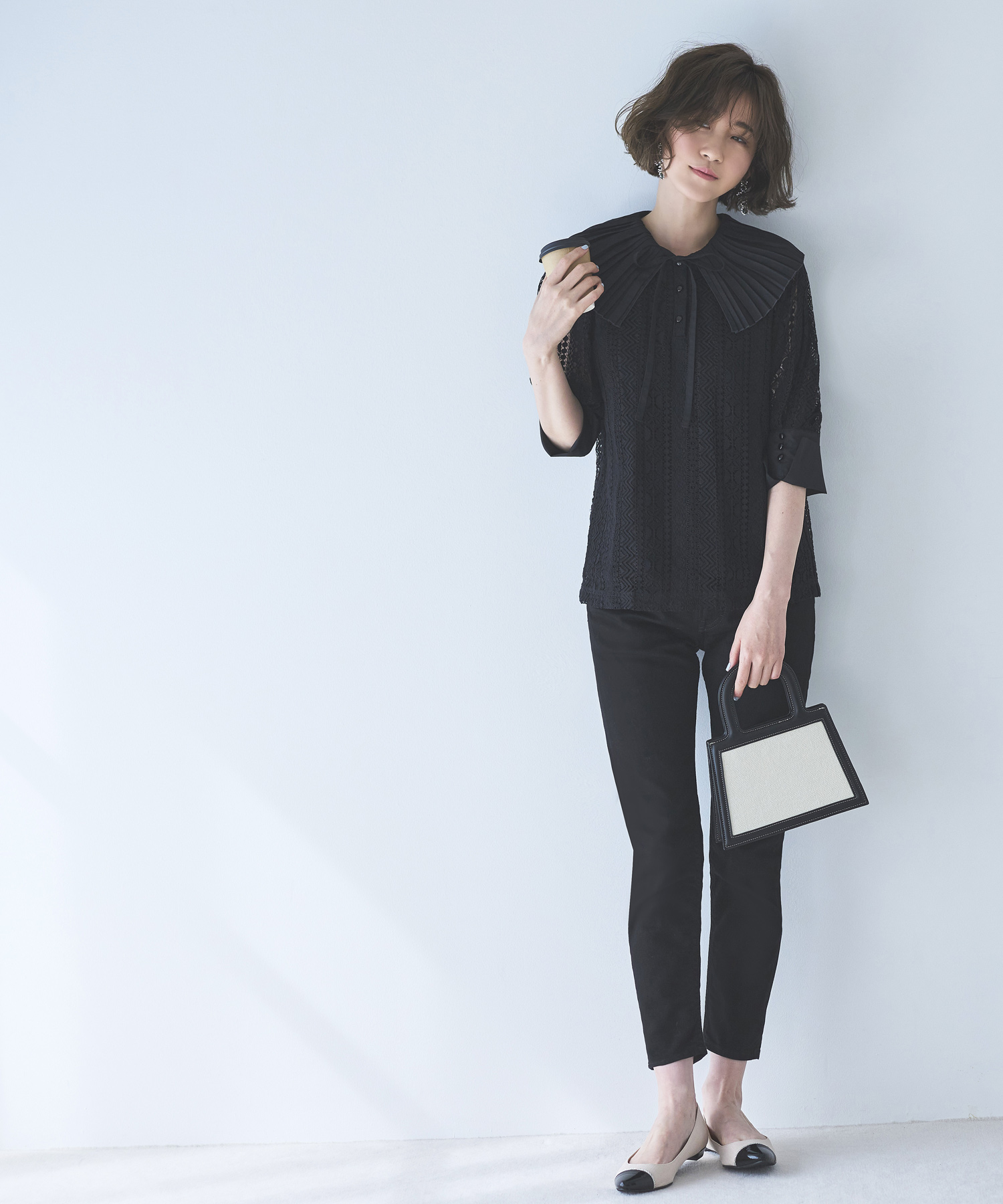 RUIRUE BOUTIQUE ルイルエブティック ルイルエブティック RUIRUE BOUTIQUE プリーツカラーレース