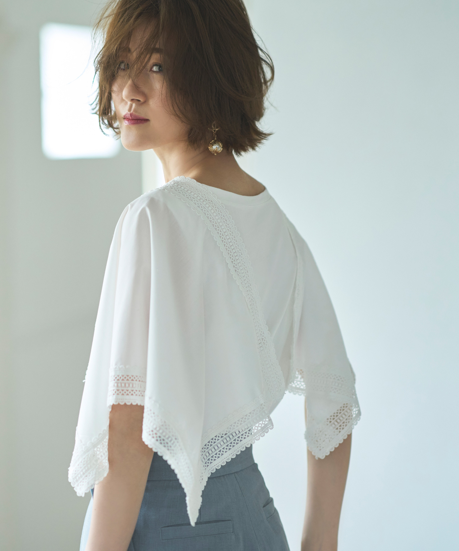 ルイルエブティック RUIRUE BOUTIQUE ハンカチスリーブTシャツ （スミクロ） ルイルエブティック RUIRUE BOUTIQUE ハンカチスリーブTシャツ