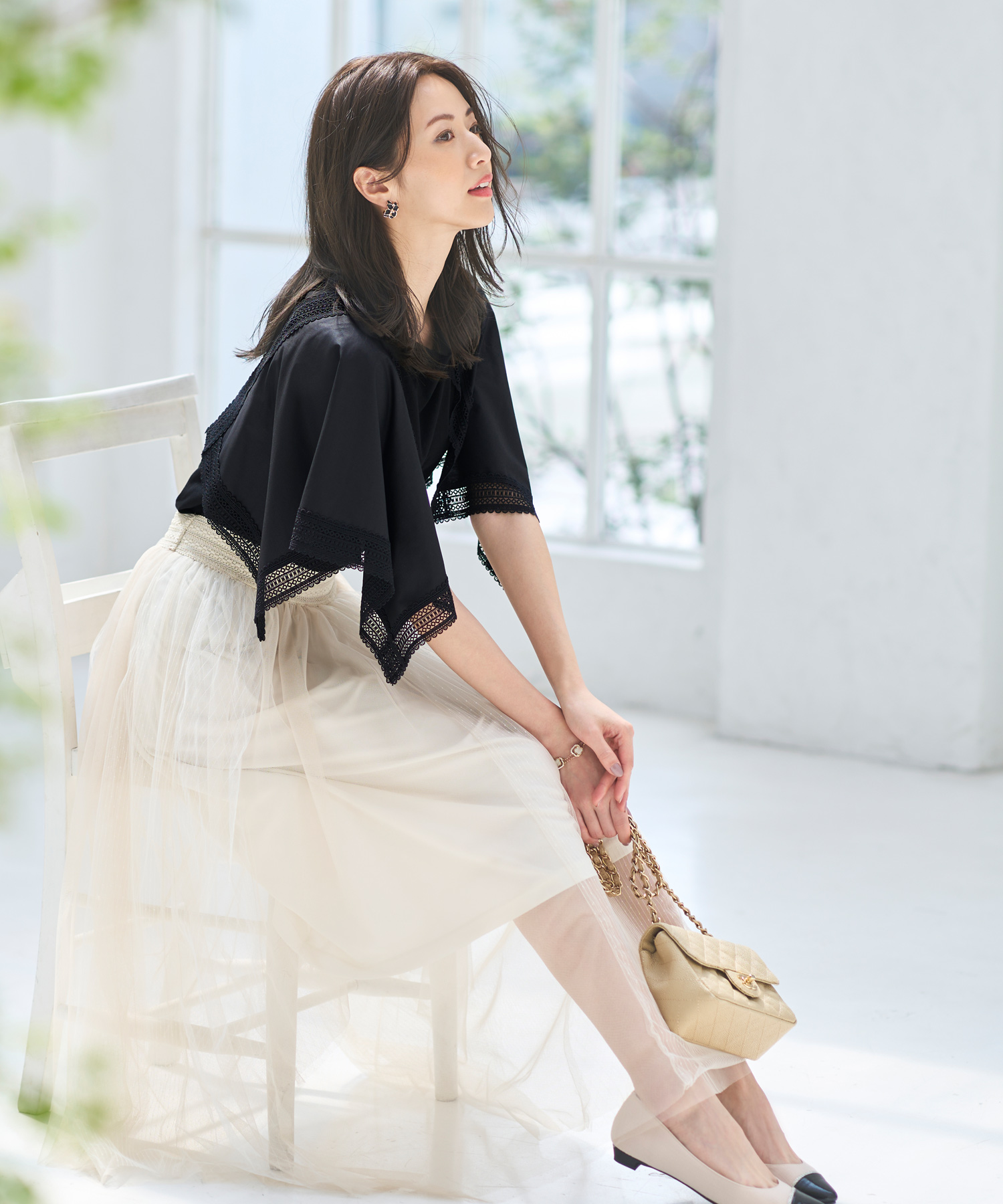 セール】ルイルエブティック RUIRUE BOUTIQUE ハンカチスリーブT