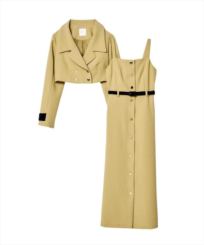 セール 60%OFF】ショートジャケット×タイトロングワンピース セール 60%OFF】ショートジャケット×タイトロングワンピース