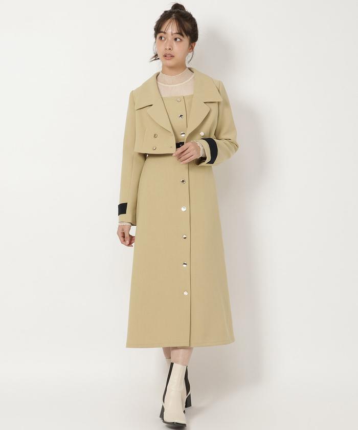 セール 60%OFF】ショートジャケット×タイトロングワンピース セール 60%OFF】ショートジャケット×タイトロングワンピース