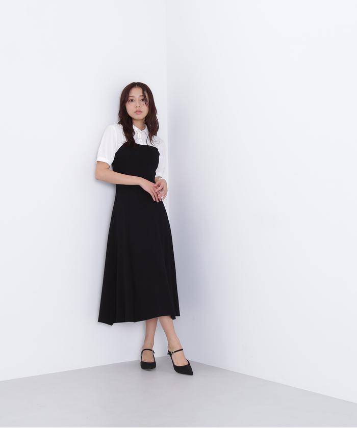 【タグ付き】ナチュラルビューティーベーシック　　ビスチェ風ドッキングワンピース セール 50%OFF】ビスチェ風ドッキングワンピース(505202319