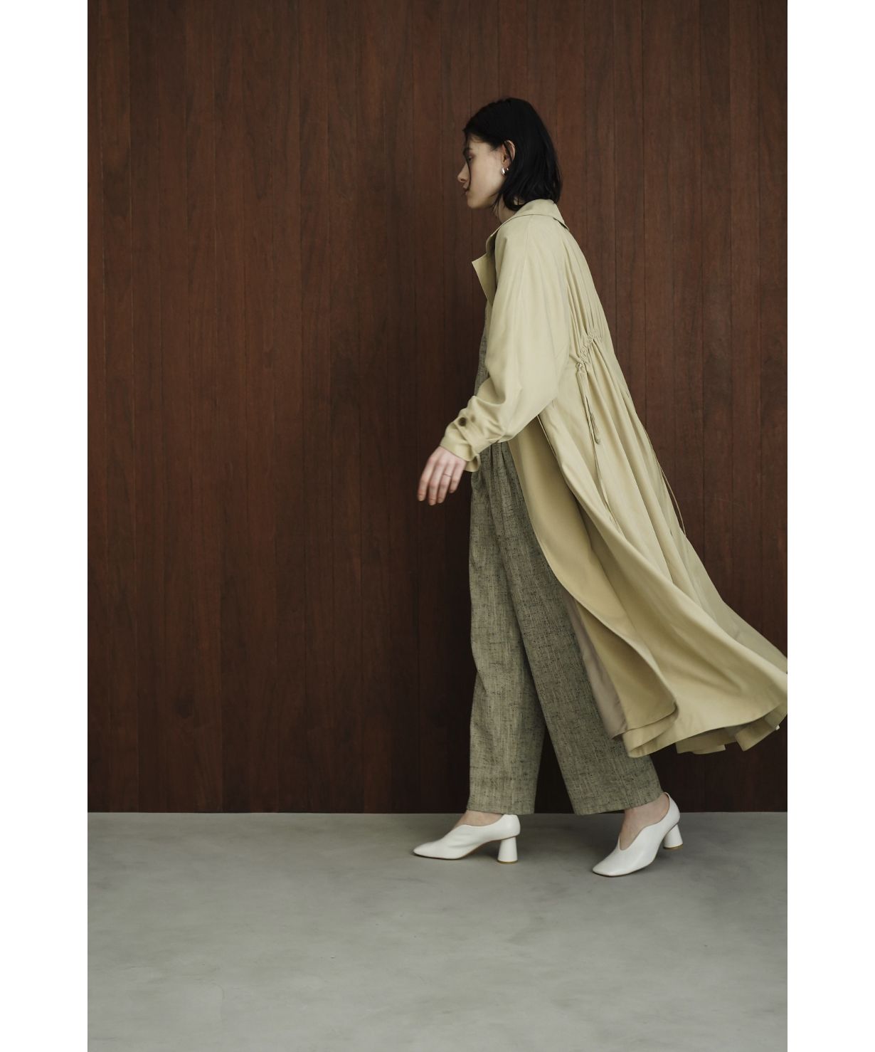 CLANE BACK GATHER DRESSトレンチコート新品未使用 0サイズ