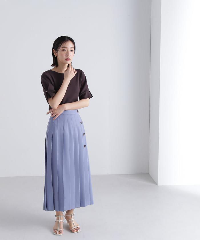 セール 60%OFF】アシメプリーツボタンスカート(505175325
