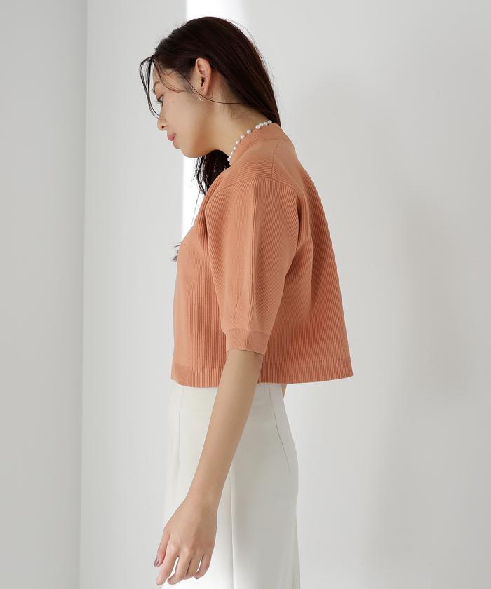 セール 30%OFF】パールネックコンパクト畦ニット(505186907