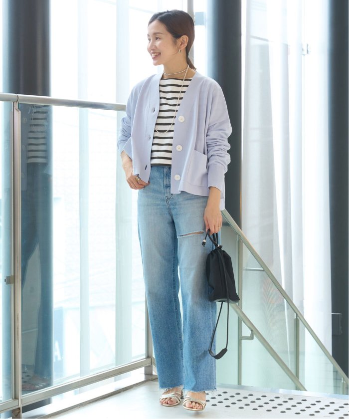 ドライコットンVネックカーディガン(505206391) | イエナ(IENA) - d