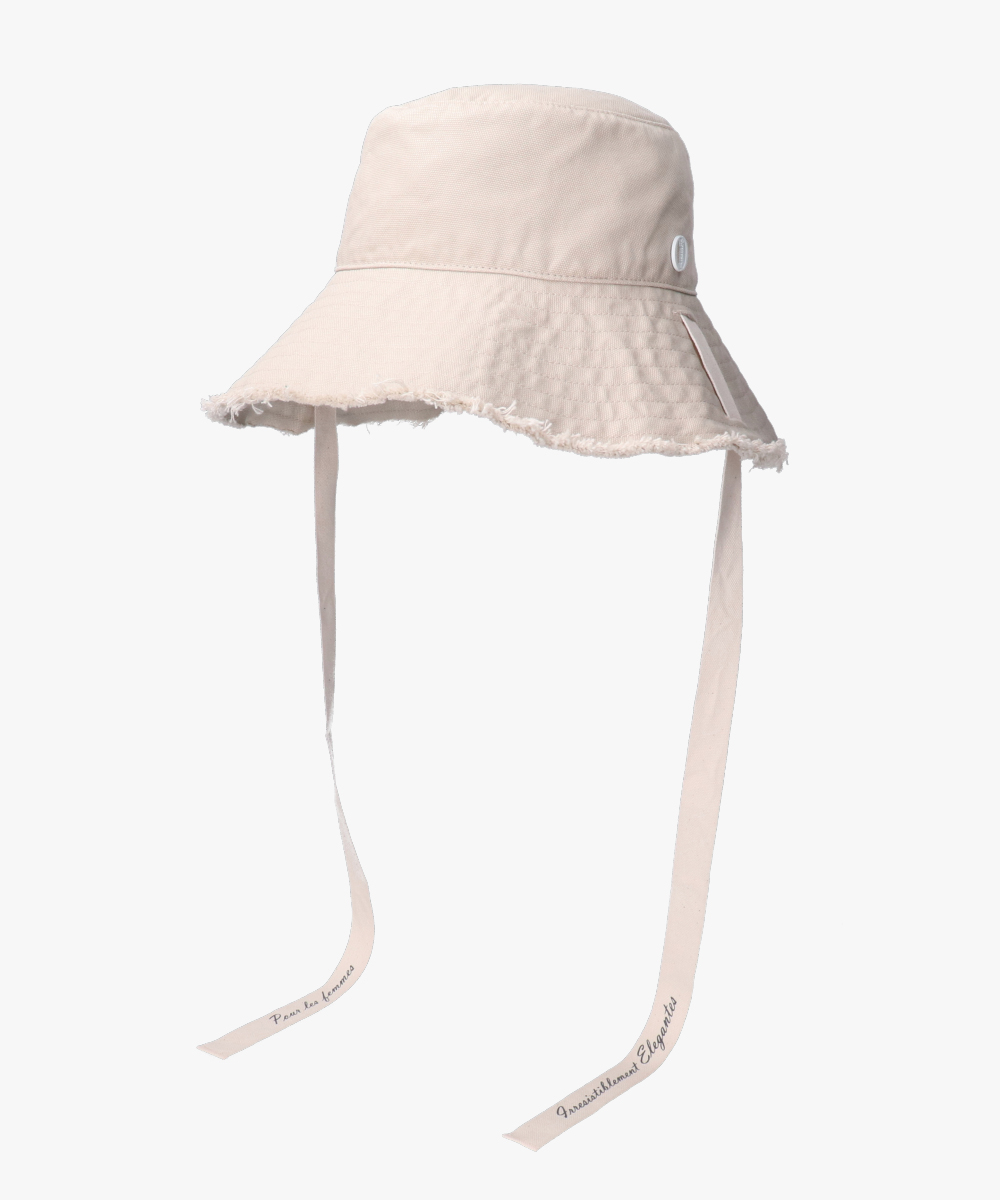 【2025年】エレガントファッションを上品に着 d' Chapeau d'O Chapeau オー ド シャポー O Hat Fringe Washed 帽子