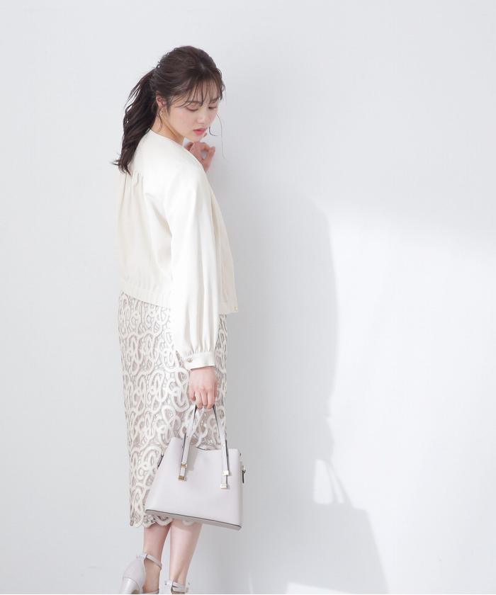 セール 50%OFF】モノグラムケミカルレースタイトスカート