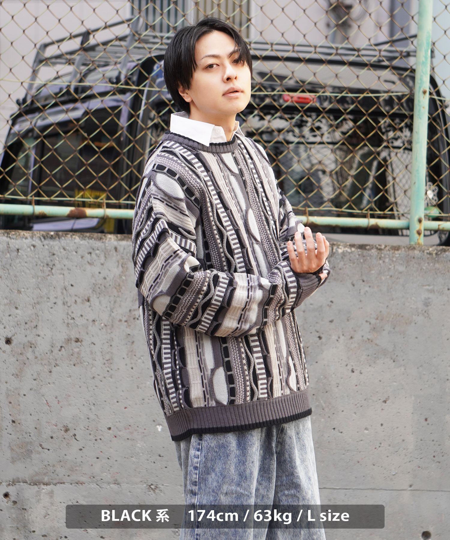ワンフォークロージング 1111clothing 3D ニット メンズ ワンフォークロージング 1111clothing 3D ニット メンズ