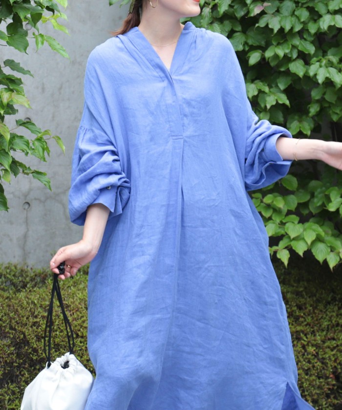 セール 50%OFF】◇【WEB限定】フレンチリネンギャザースリーブ