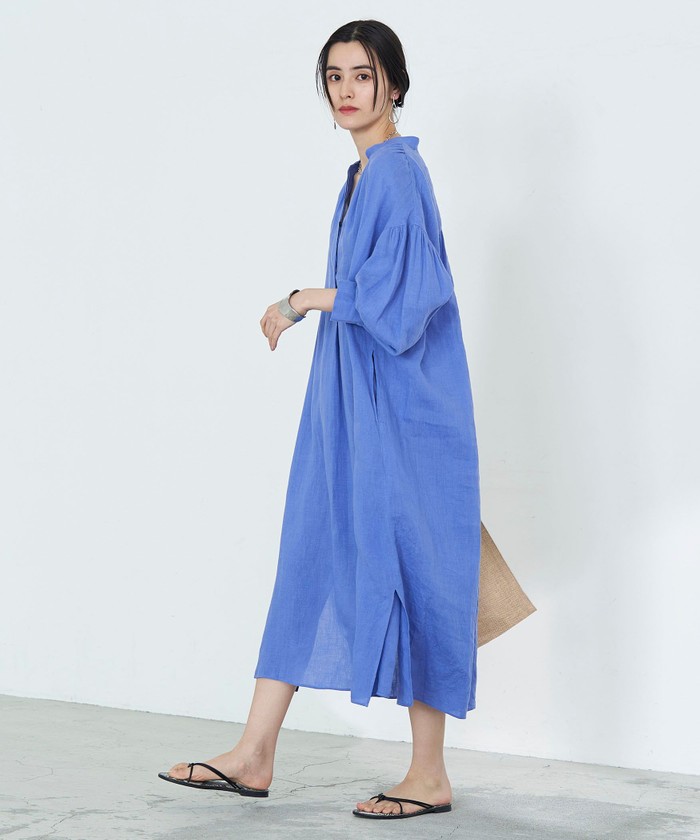 祝開店！大放出セール開催中 セール 50%OFF】◇【WEB限定】フレンチリネンギャザースリーブ ワンピース
