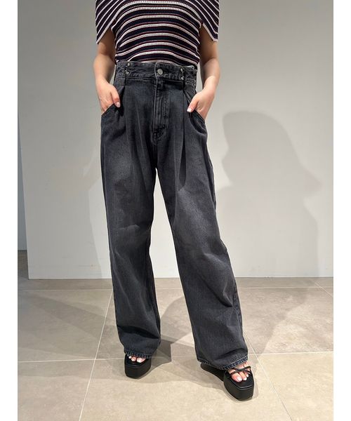 サイズ交換OK】 SNIDEL 大人気 タグ付き SNIDEL ダブルタックデニム
