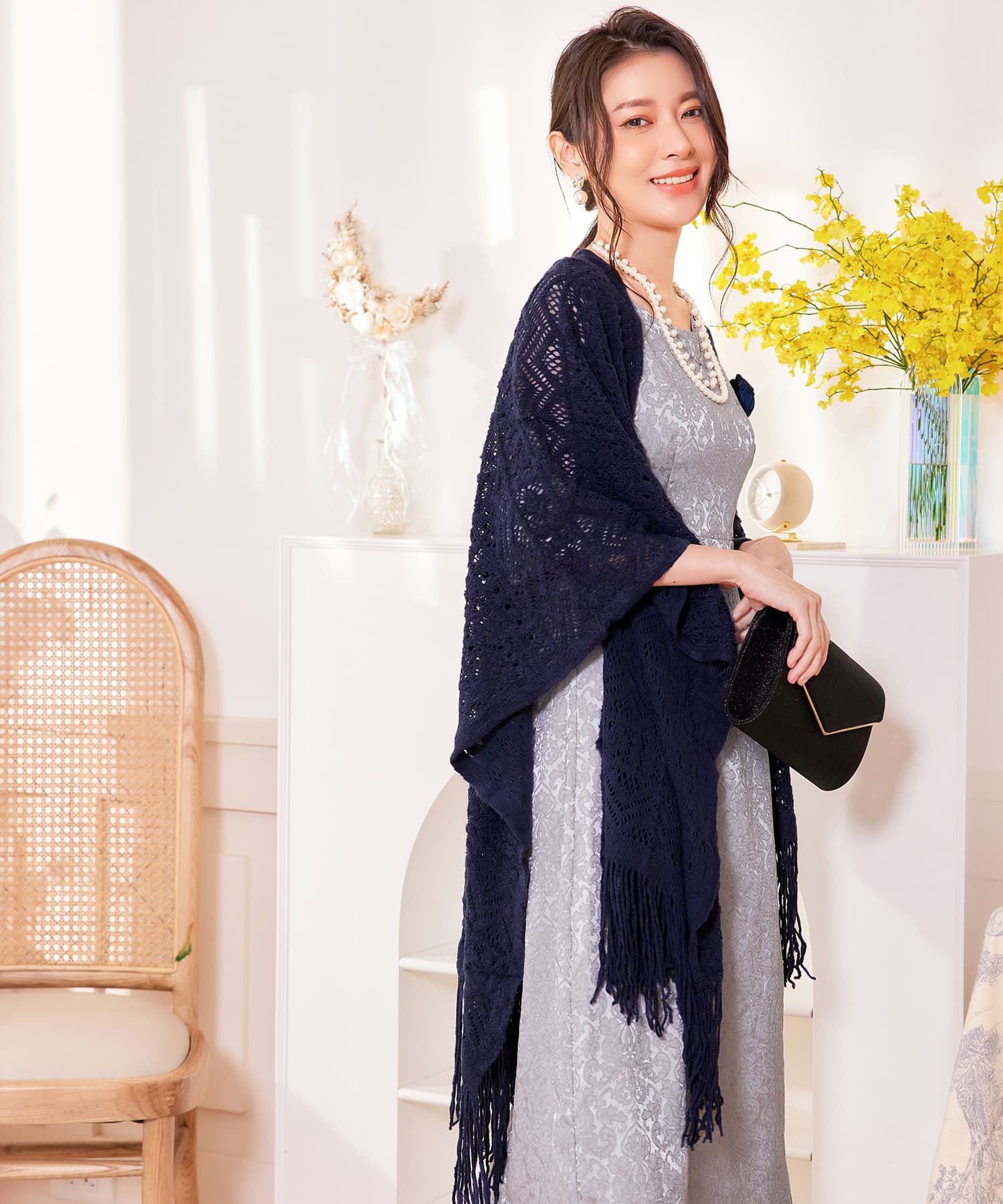 パーティーフォーマルドレス羽織結婚式透かし花柄薄手ショール パーティーフォーマルドレス羽織結婚式透かし花柄薄手ショール