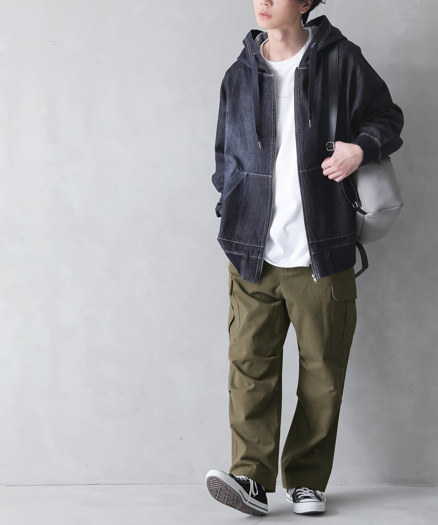 オシャレウォーカー osharewalker 『コットンデニムジップアップ