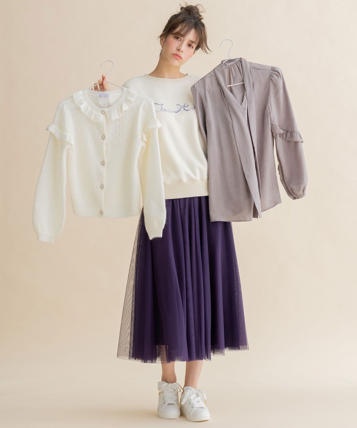 TOCCAフレアスカート セール】【WEB限定】【TOCCA LAVENDER】Fluffy Tulle Skirt