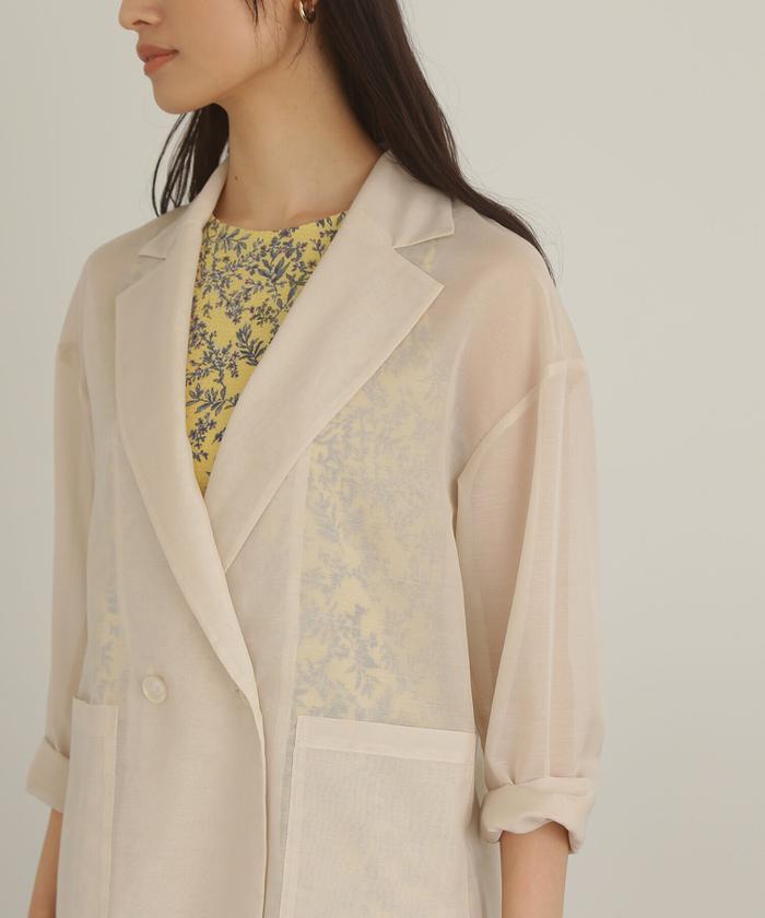 NATURAL BEAUTY BASIC ジャケット NATURAL BEAUTY BASIC ジャケット テーラードジャケット シアー