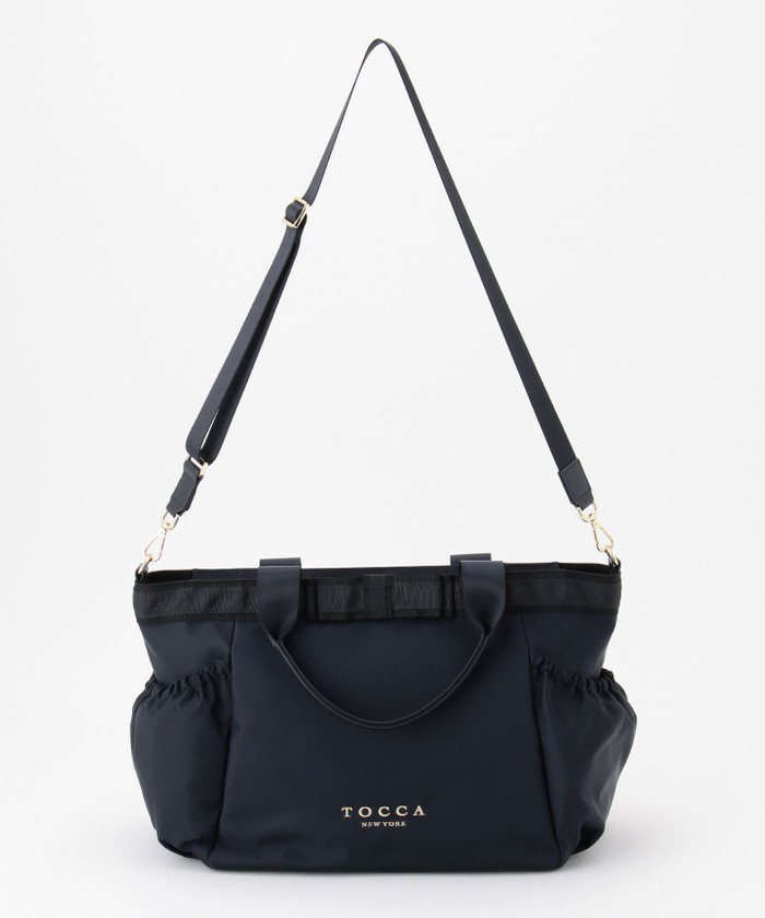 tocca DUAL RIBBON NYLON TOTE L トートバッグ L 撥水】BICOLOR RIBBON TOTE トートバッグ / TOCCA