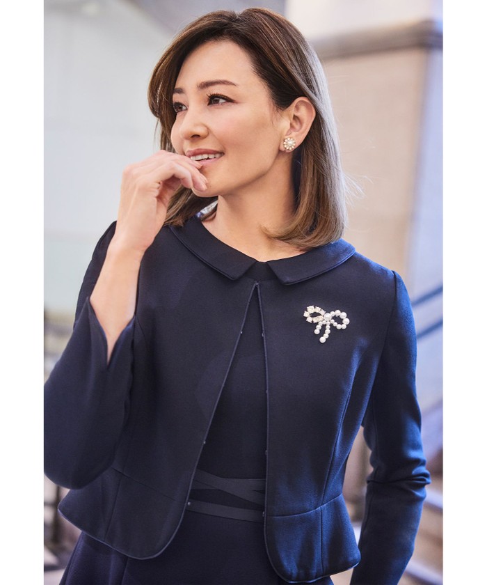 トッカTOCCA ネイビー セットアップワンピースジャケット