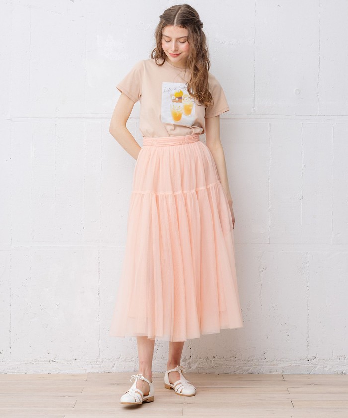 WEB限定】【TOCCA lAVENDER】Fruit Color Tulle Skirt スカート