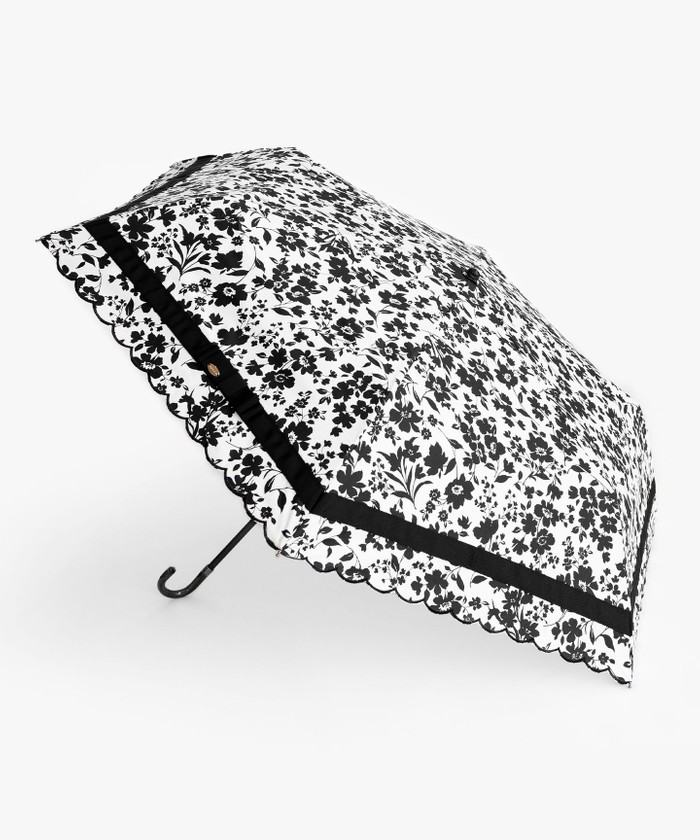 マロン様：【タグ付き新品未使用】TOCCA／トッカ　長傘　ブラック トッカ TOCCA 【晴雨兼用・UVカット100%生地】LOGO FRILL