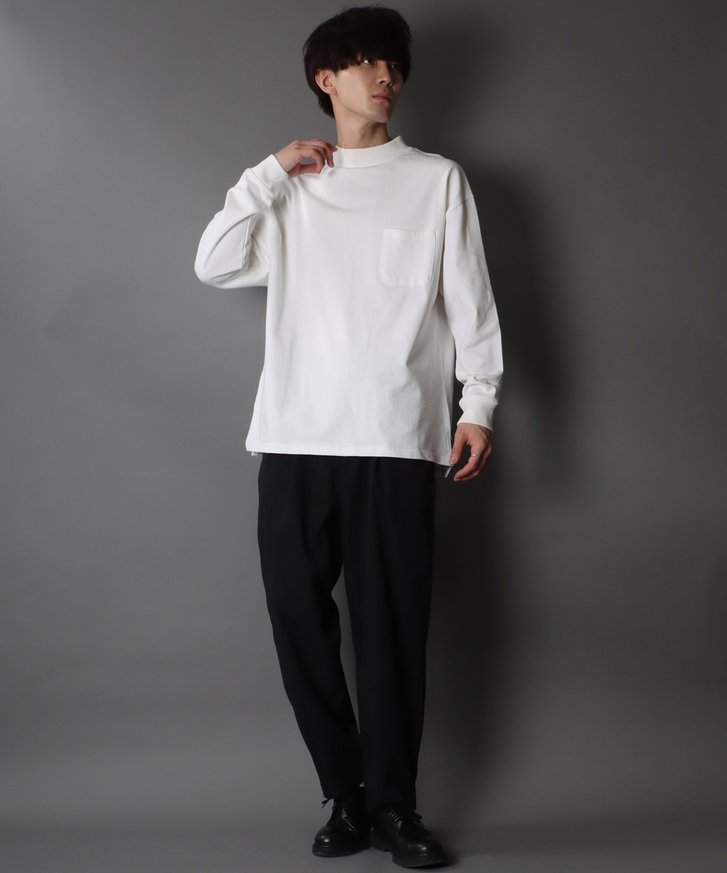 SITRY】Heavy weight wide mock neck pullover/ヘビーウェイト ワイド