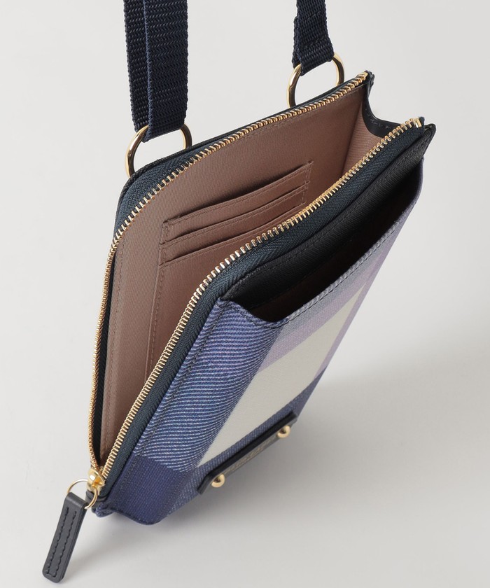 BLUE LABEL CRESTBRIDGE - ブルーレーベル　クレストブリッジチェックスマホポシェット クレストブリッジチェックPVCスマホポシェット