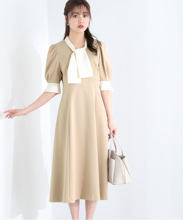 セール 30%OFF】バイカラーボウタイワンピース WEB限定カラー