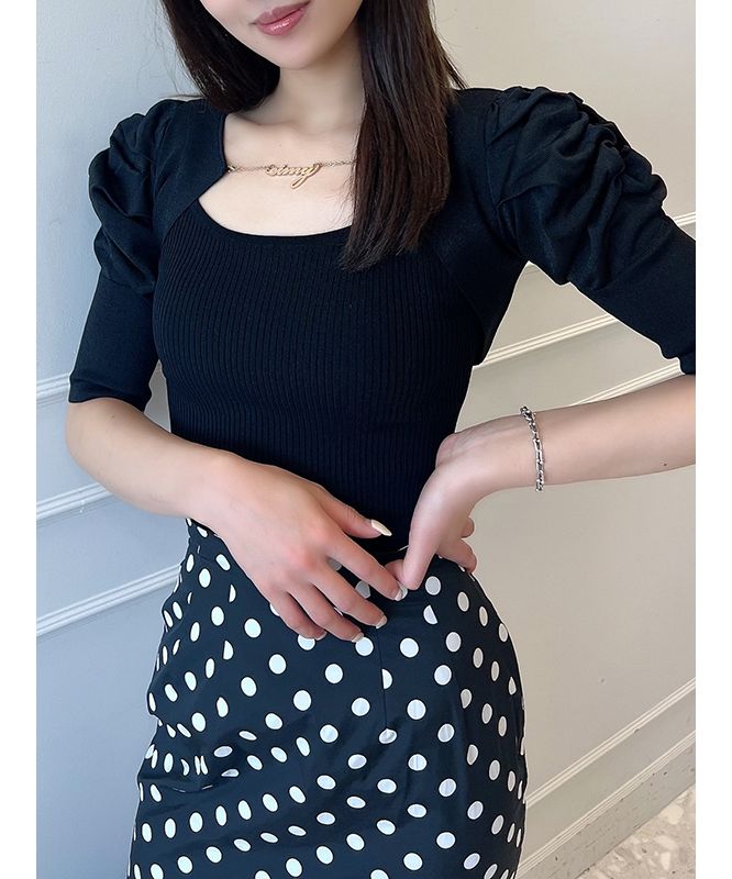 エイミーイストワール eimy istoire eimyチェーンパフスリーブ
