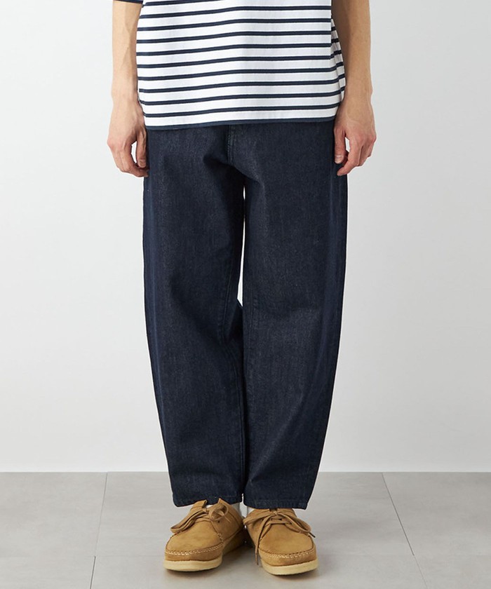 SHIPS any別注】BROOKLYN OVERALL: ワイド テーパード デニム