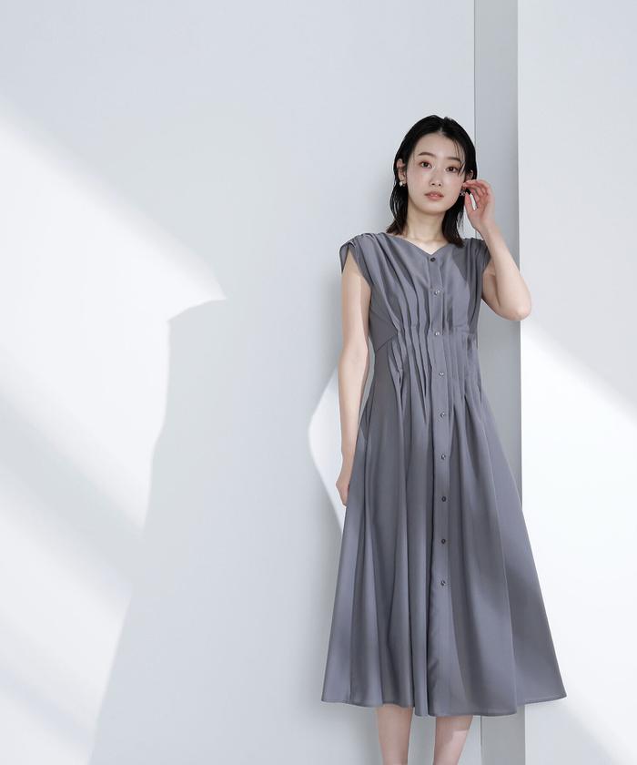 爽やかボーダーで春夏にピッタリな♪【CHANEL】25P ワンピース ニットワンピース ボーダー ロング丈 マキシ丈 半袖 Vネック 襟