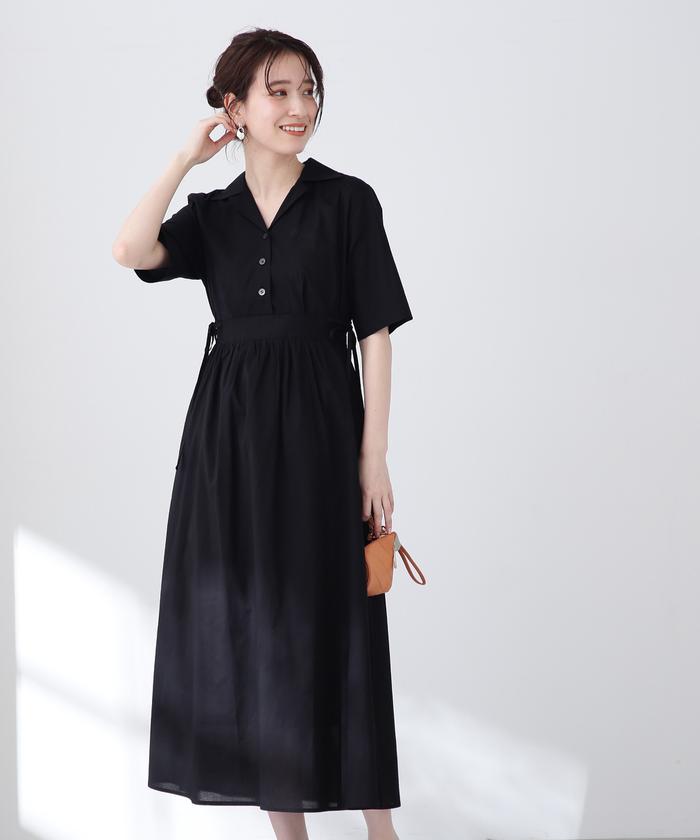 クーポン】【セール 40%OFF】コットンボイル開襟シャツ