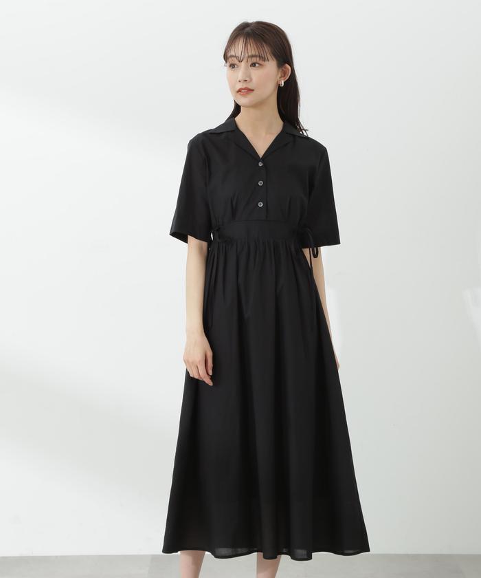 セール 40%OFF】コットンボイル開襟シャツワンピース《S Size