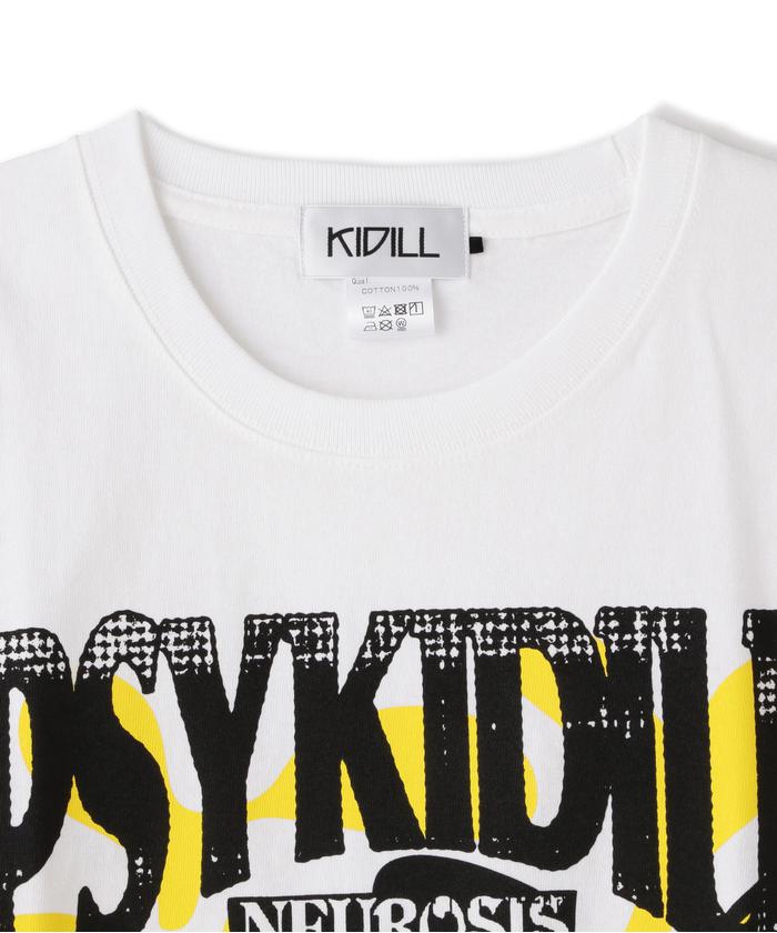 KIDILL/キディル/SMOKE GREY － BLACK OVERDYE T－SHIRT