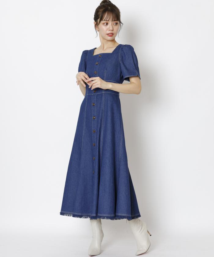 【Reformation】Serafina デニム マーメイド ドレス ワンピース Reformation Serafina Denim Midi-Dress | Saks Fifth Avenue