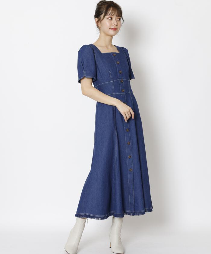 【Reformation】Serafina デニム マーメイド ドレス ワンピース Reformation Serafina Denim Midi-Dress | Saks Fifth Avenue