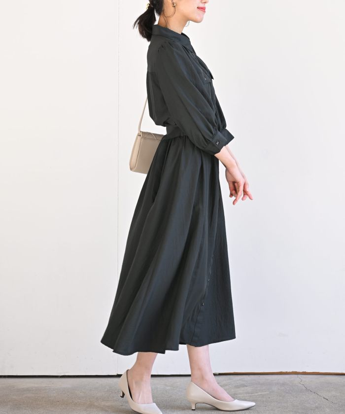 シンプルでおしゃれ POMANDERE シャツワンピース - 通販 - hddvd