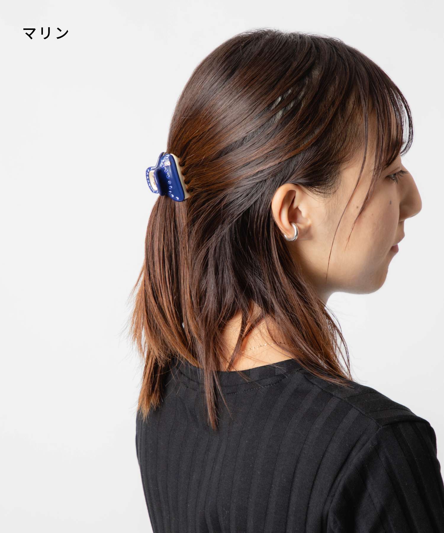 アレクサンドル ドゥ パリ ヘアクリップ ストーン装飾 ヘア