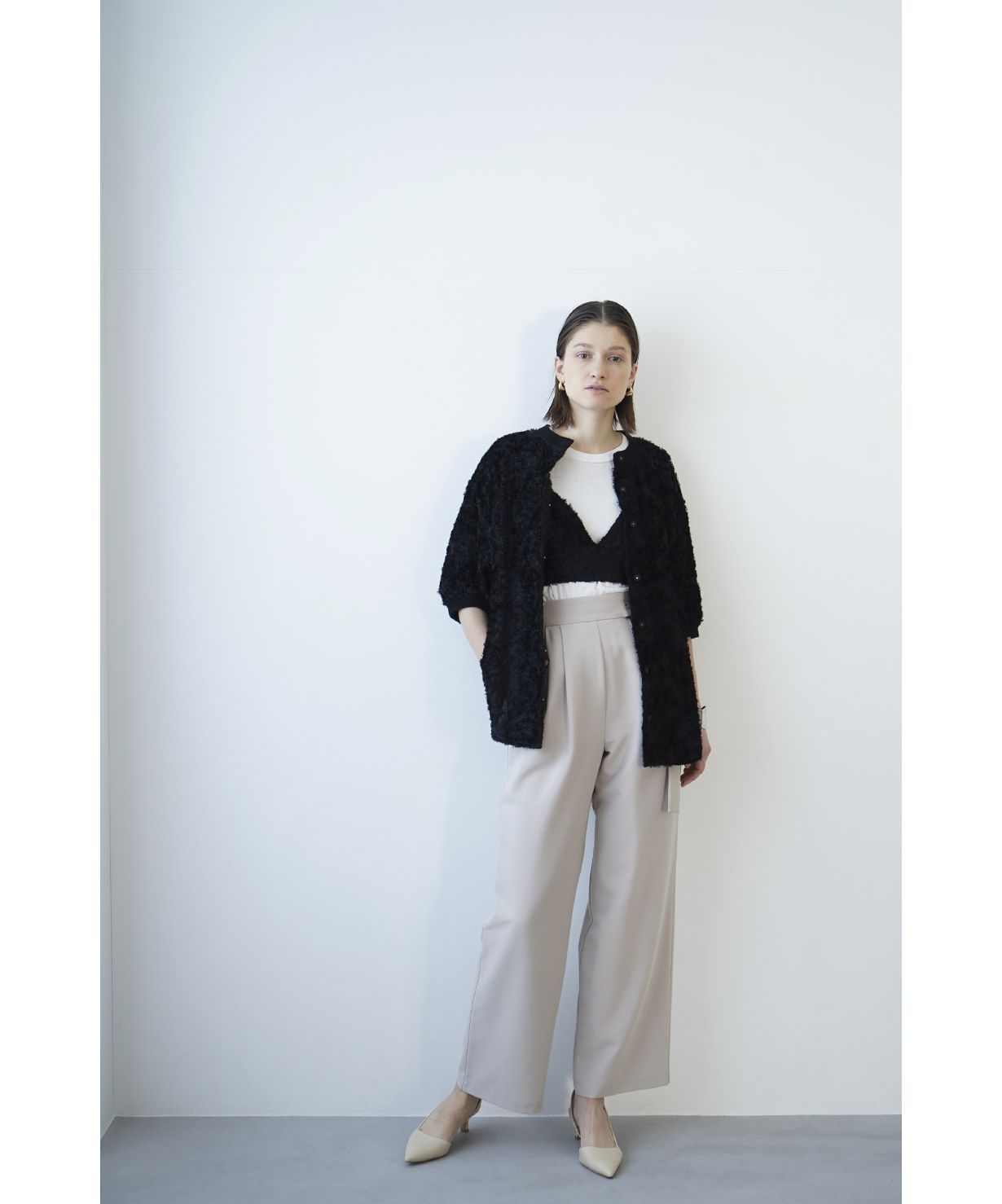 セール 30%OFF】FRINGE HALF SLEEVE CARDIGAN(505233396