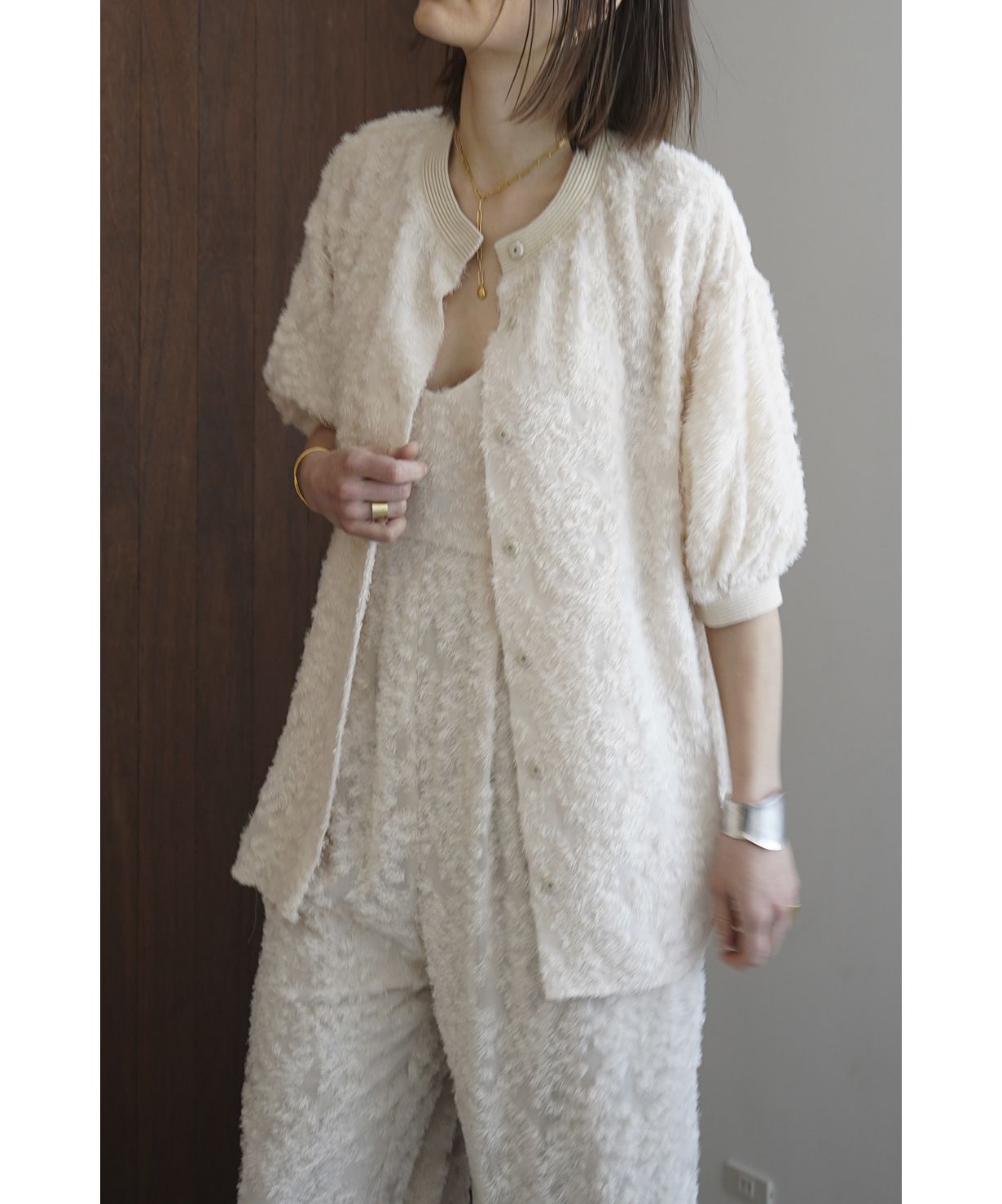 トップス clane FRINGE HALF SLEEVE CARDIGAN セール 30%OFF】FRINGE HALF SLEEVE CARDIGAN(505233396