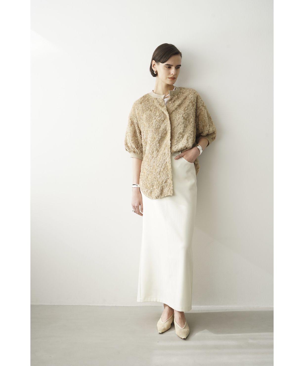 FRINGE HALF SLEEVE CARDIGAN(505233396) | クラネ(CLANE) - d fashion